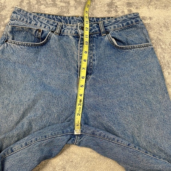 The Ragged Priest Jeans Wide Leg High Rise Baggy Jeans Raw Hem Crop Skater - Picture 9 of 12